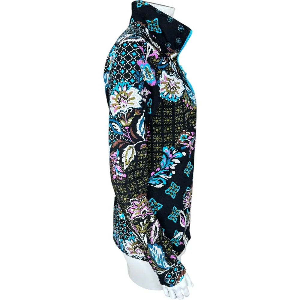 Sport Savvy Printed Patchwork French Terry Jacket Black X - Image 8