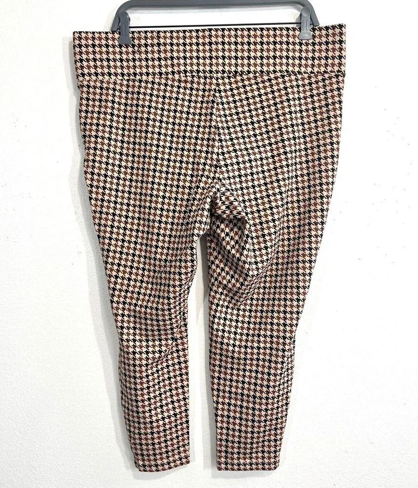 Torrid Pocket Pixie Skinny Studio Luxe Ponte High Rise Pant 2R Houndstooth Plaid - Image 3