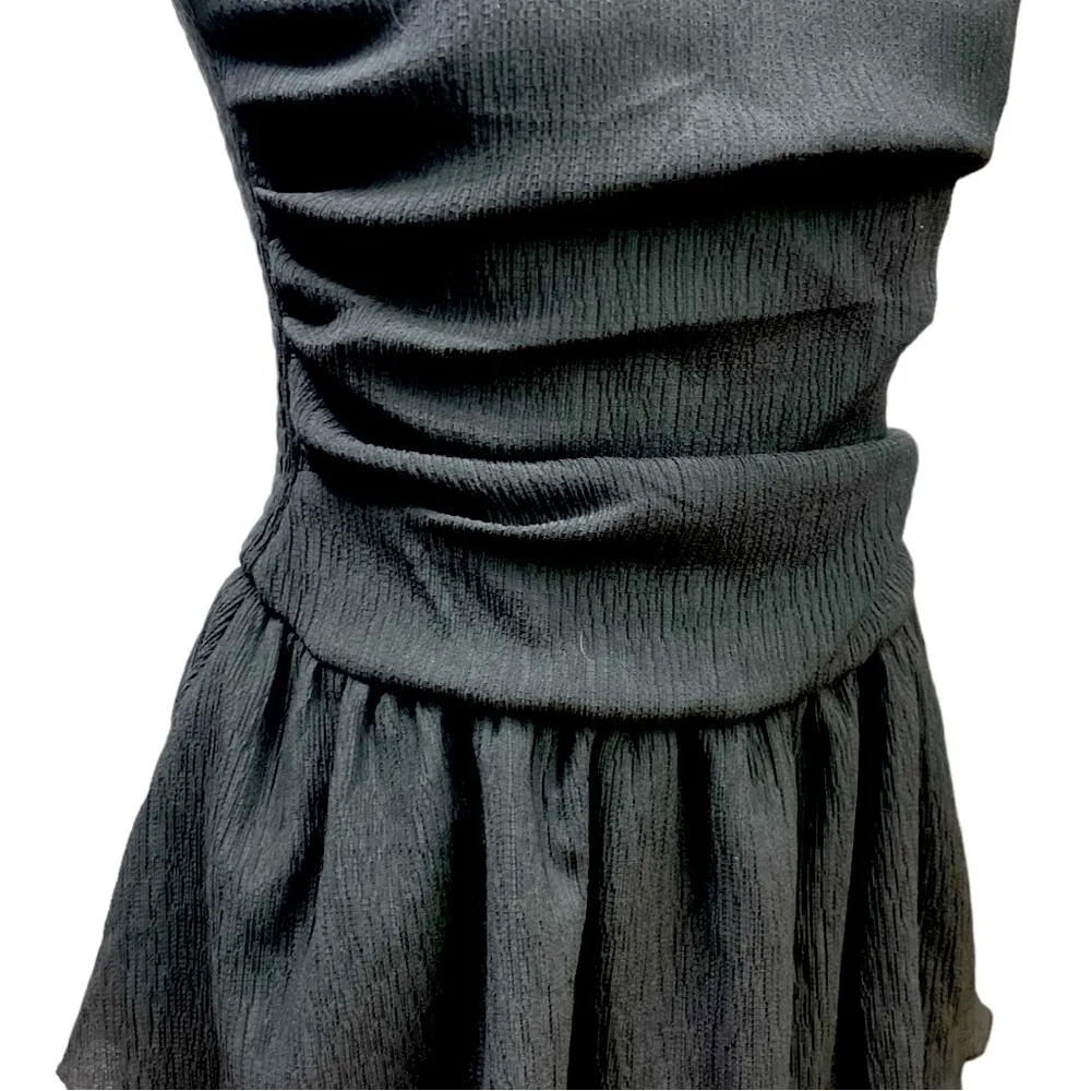 CIDER Women's Summer Cocktail Dress - Tube Ruched Ruffle Mini Dress SIZE L - Image 6