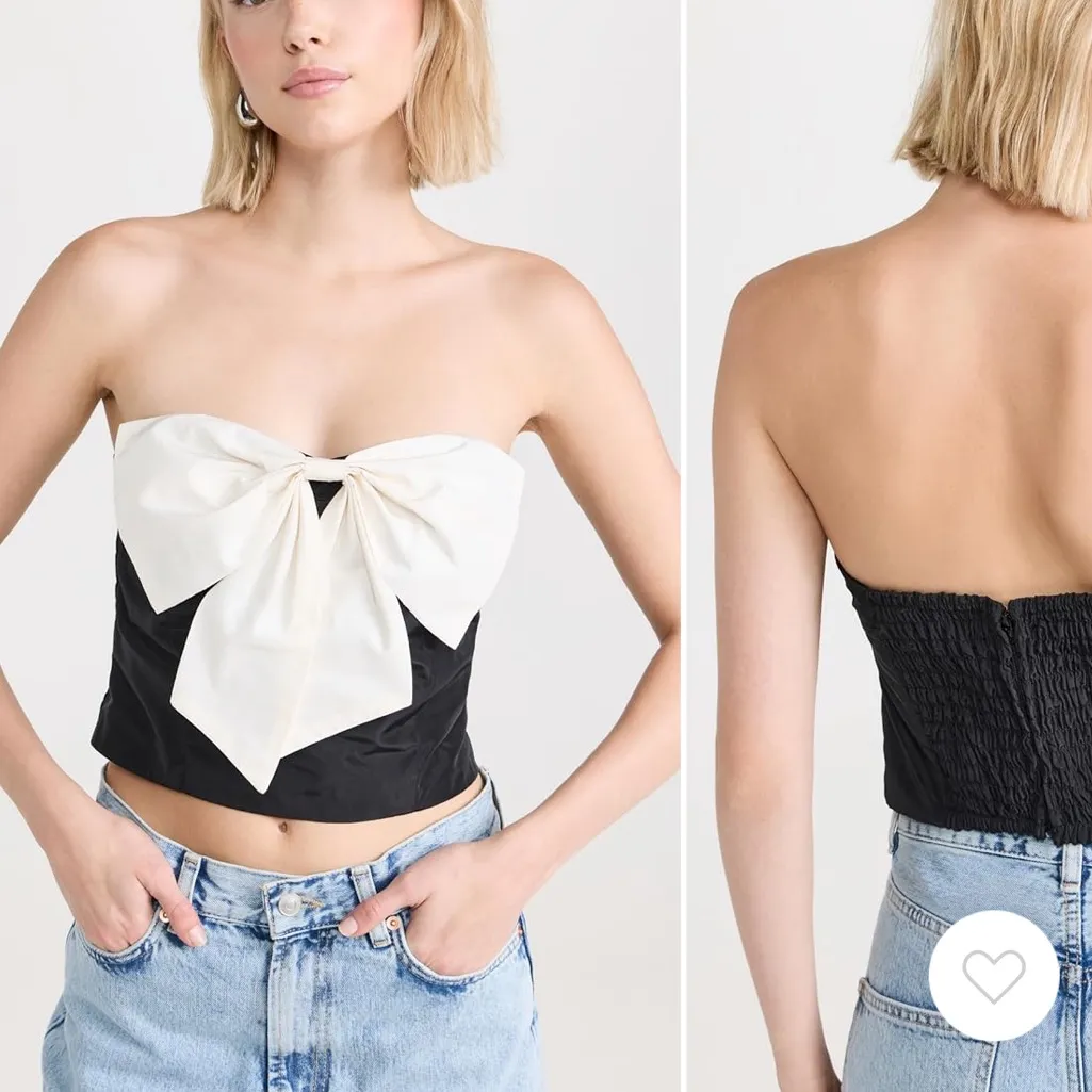 NWT Staud Atticus Strapless Top‎ with Bow - Sold Out Everywhere! - Image 2
