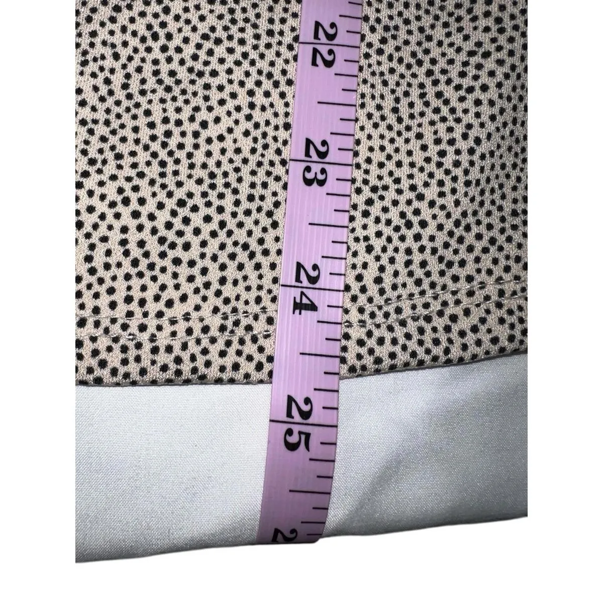 Adrianna Papell Black White Dot Smocked Puff Sleeve Tie Neck Blouse Women’s M - Image 6