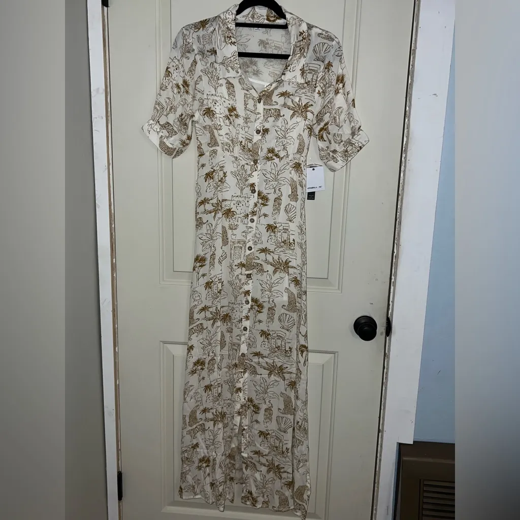 ⭐️HP⭐️ NWT O'Neill Wailea Printed Maxi Shirtdress Dress in Junior’s Size Small - Image 6