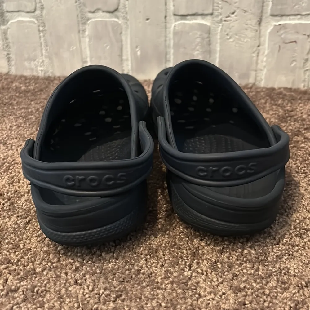 Crocs iconic navy blue comfort slip on shoes - Image 5