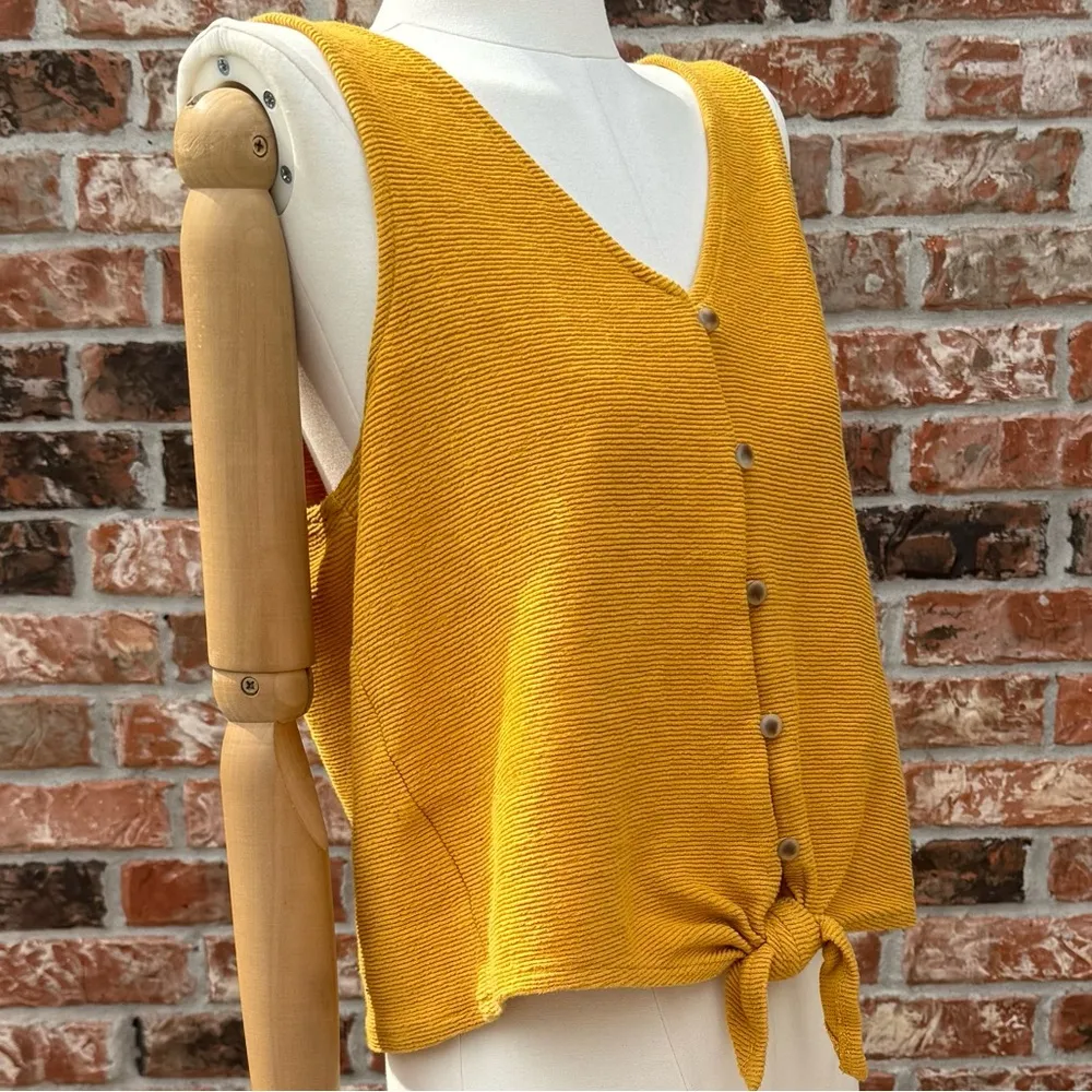 Madewell Texture & Thread Yellow Sleeveless Top / L / Excellent condition - Image 5