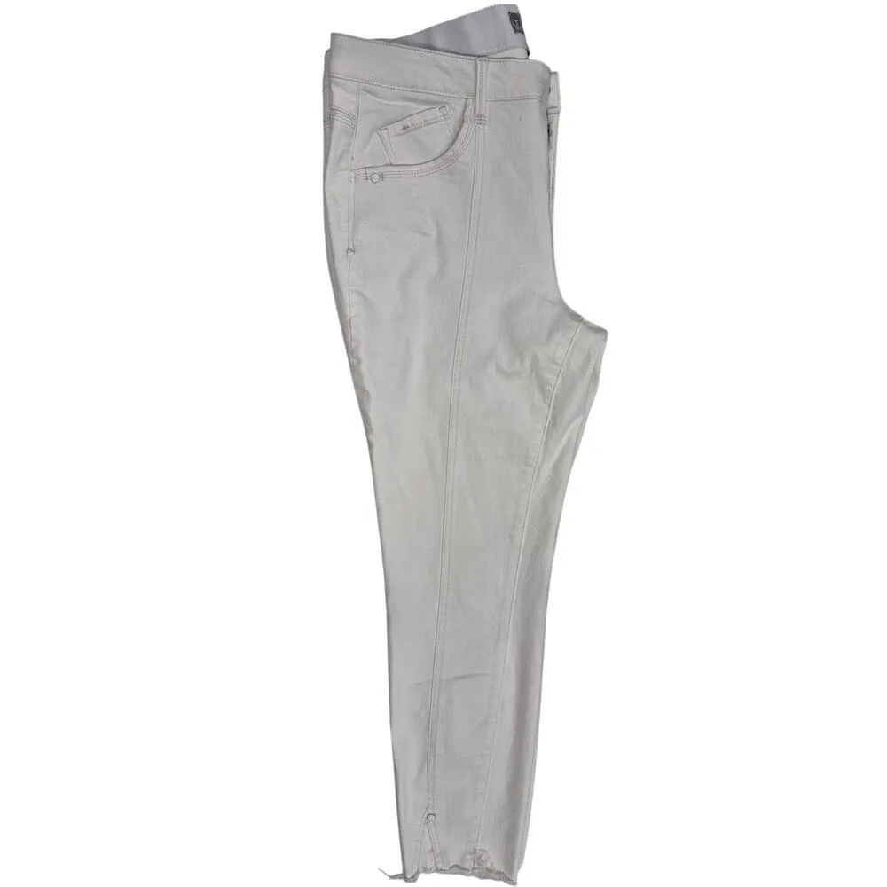 Wit & Wisdom White Cotton Blend Pants Elast Waistband Tapered Ankle Sz 16W - Image 6