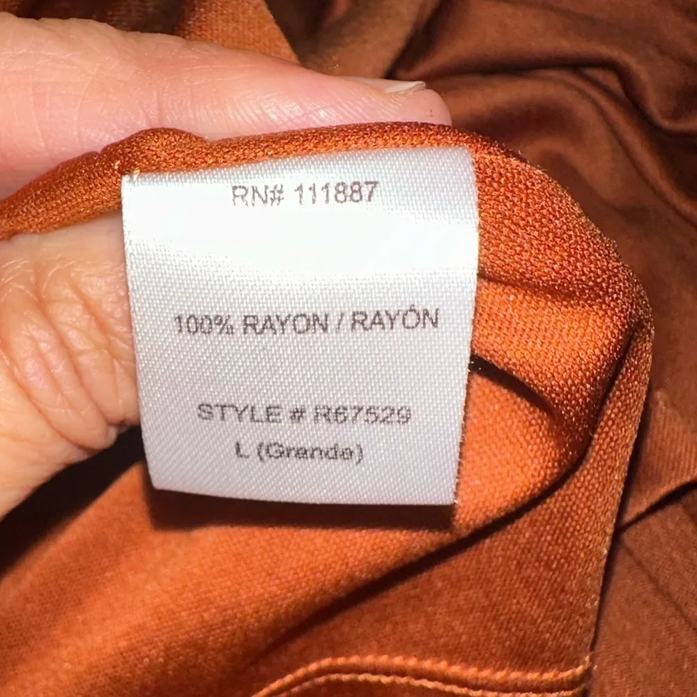 Rokoko by Dozz Wrap Maxi Dress Pumpkin Spice Large Orange - Image 7