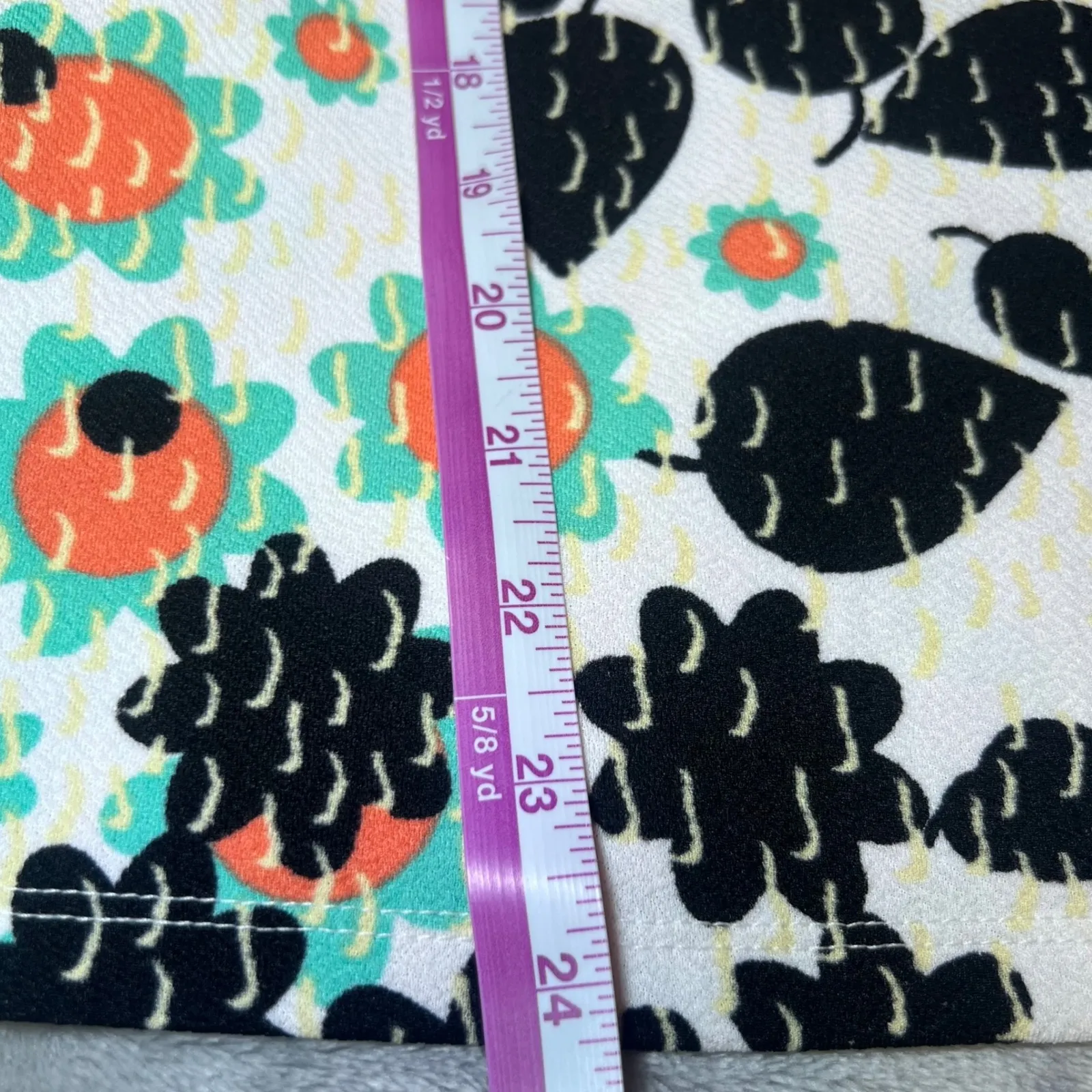 LuLaRoe Pencil Skirt Womens Multicolor Floral Knee Length Colorful Spring - Image 9