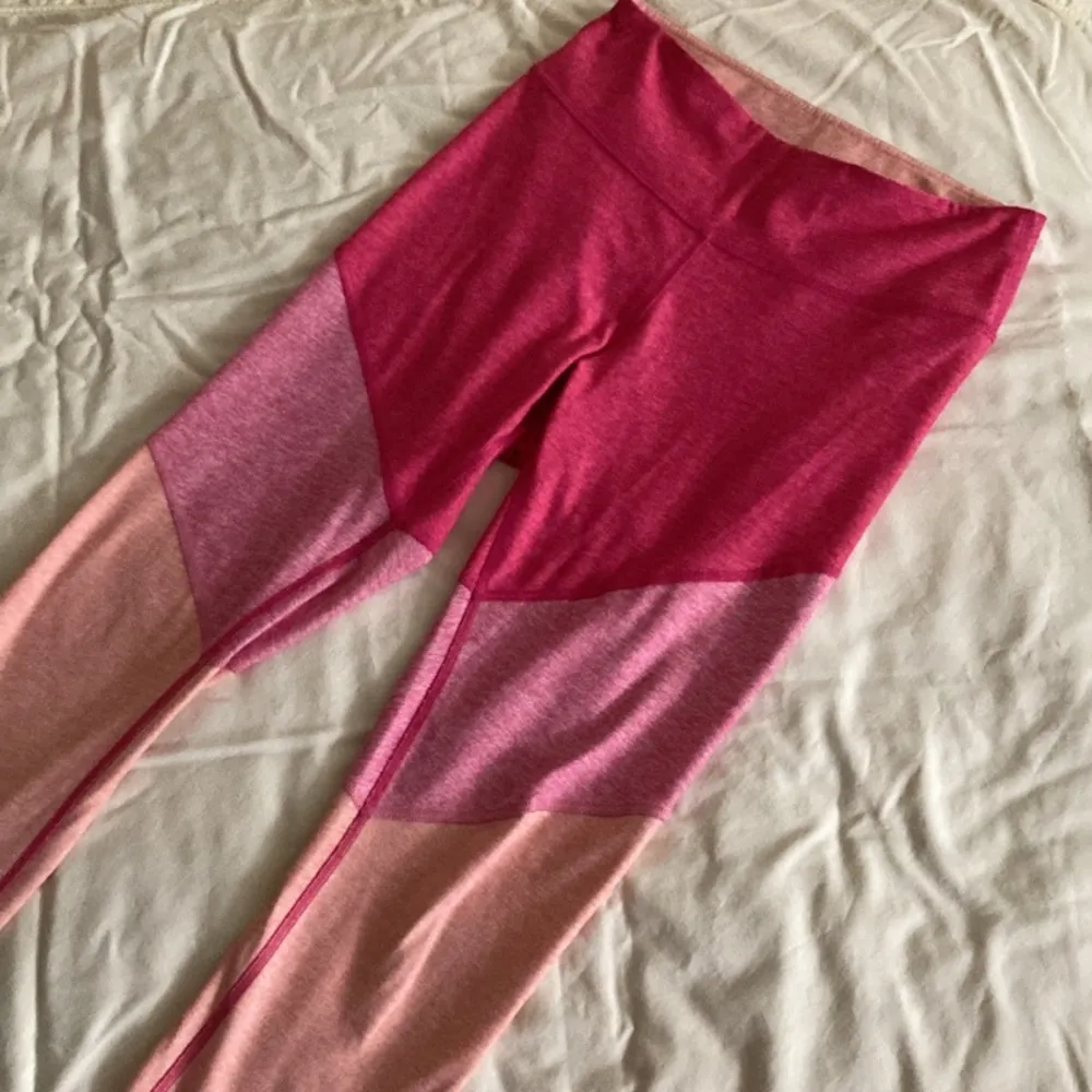 OUTDOOR VOICES 7/8 Springs Leggings Flamingo Pink Colorblock Size Small EUC - Image 6
