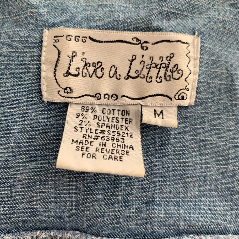 LIVE A LITTLE Jean Jacket Sz:M - Image 4