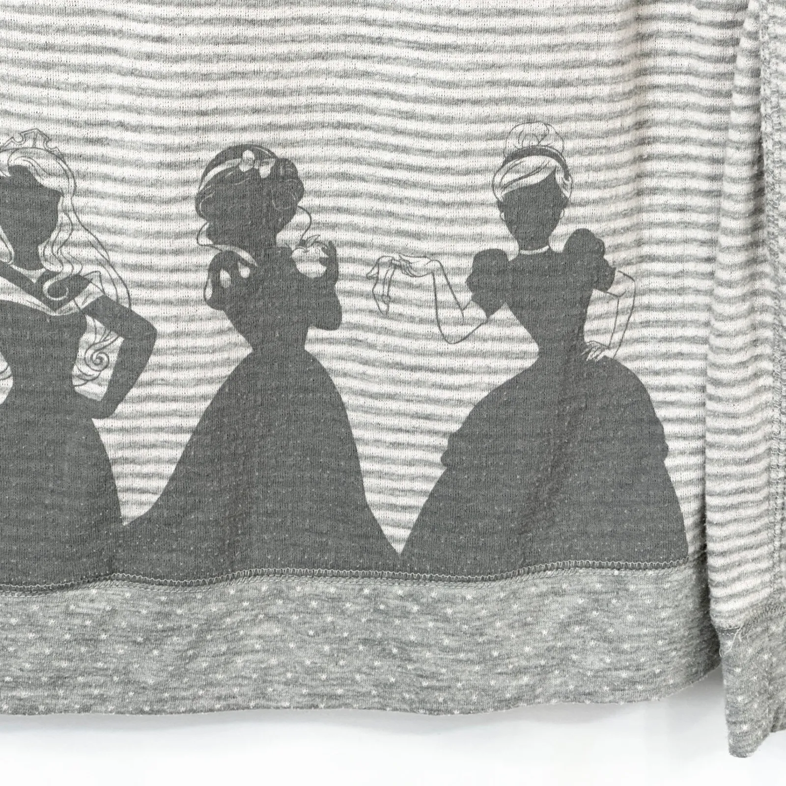 Disney Parks Large Jacket Princess Silhouettes Striped Full‎ Zip Hoodie Gray 394 - Image 8