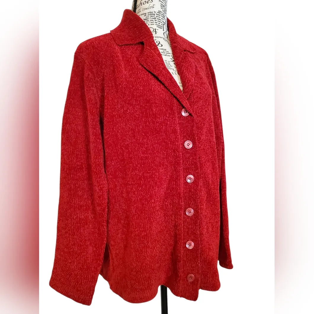 Preview International  Red Cardigan Sweater - Image 4