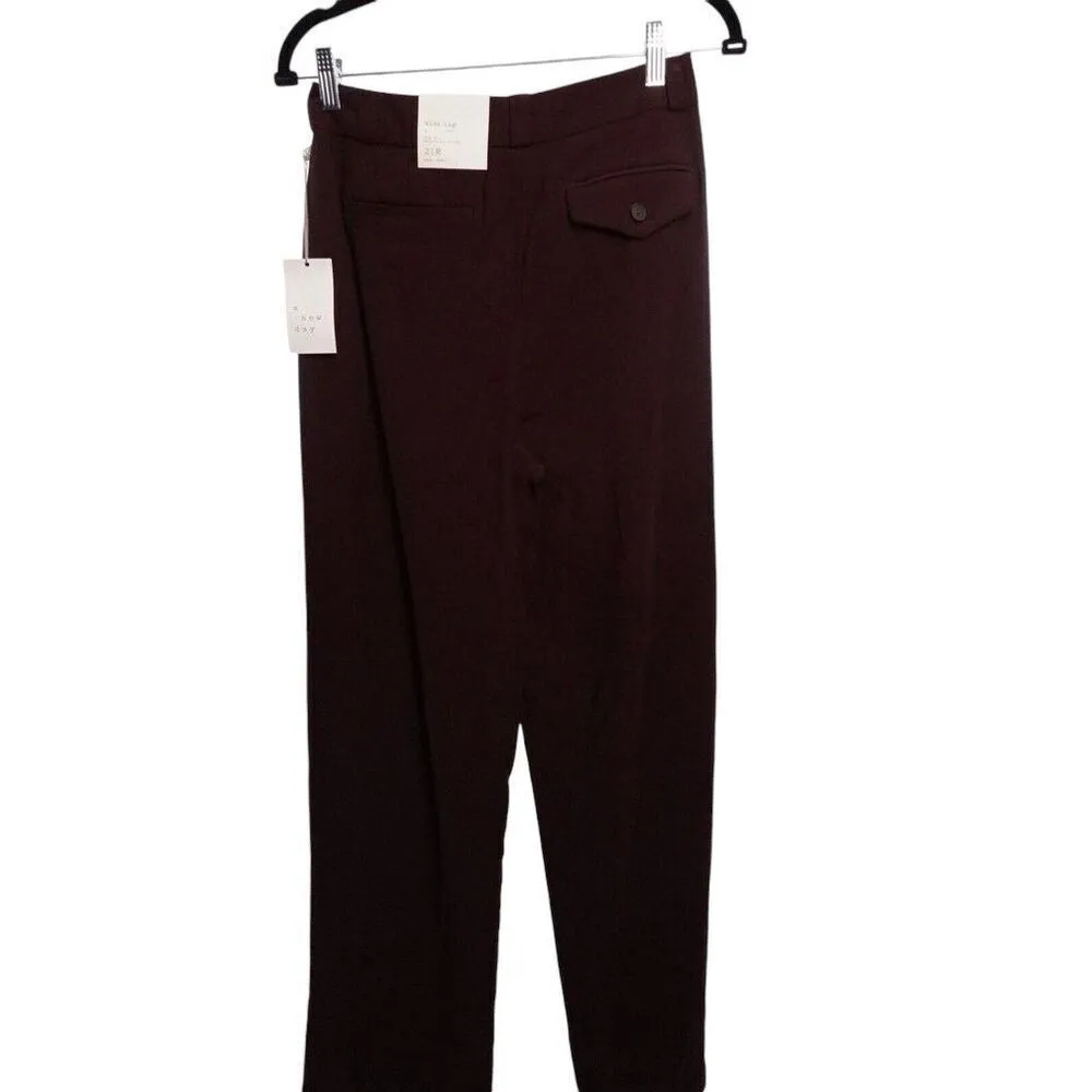 ✨A New Day Women's High-Rise Relaxed Fit Baggy Wide Leg Sz 8 Brown Trousers✨ - Image 5