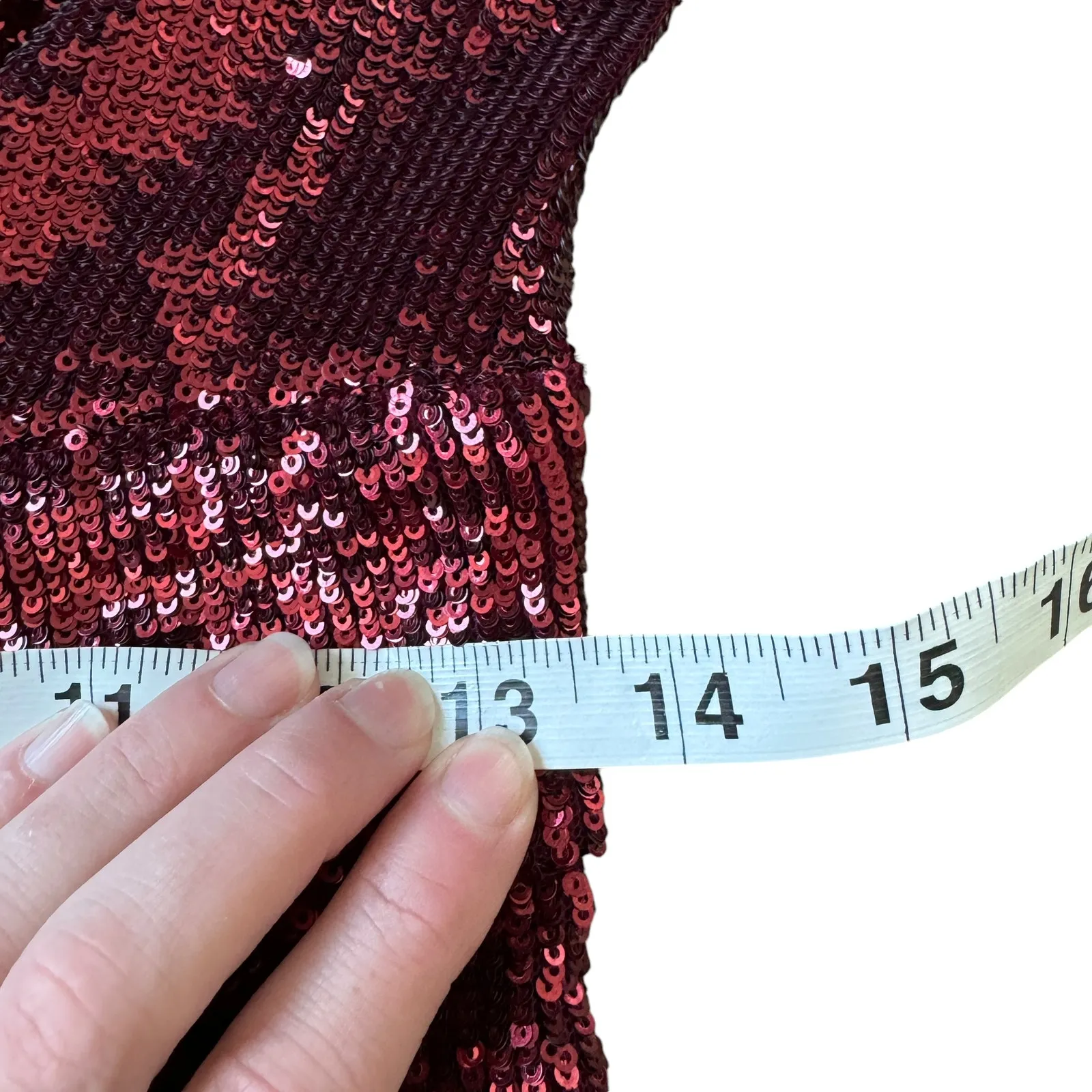 ALC Sequin Mini Dress Burgundy - Image 10