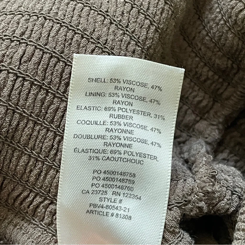 Wilfred Chianti Jumpsuit smocked wide leg womens Brown (large) minimalist chic Tan - Image 9