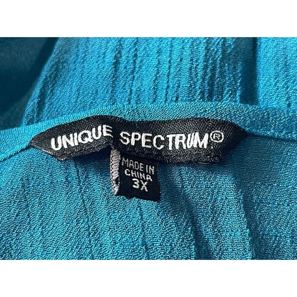 Unique Spectrum 3x Pullover Gauzy Crochet 3/4 Sleeve Top - Image 7