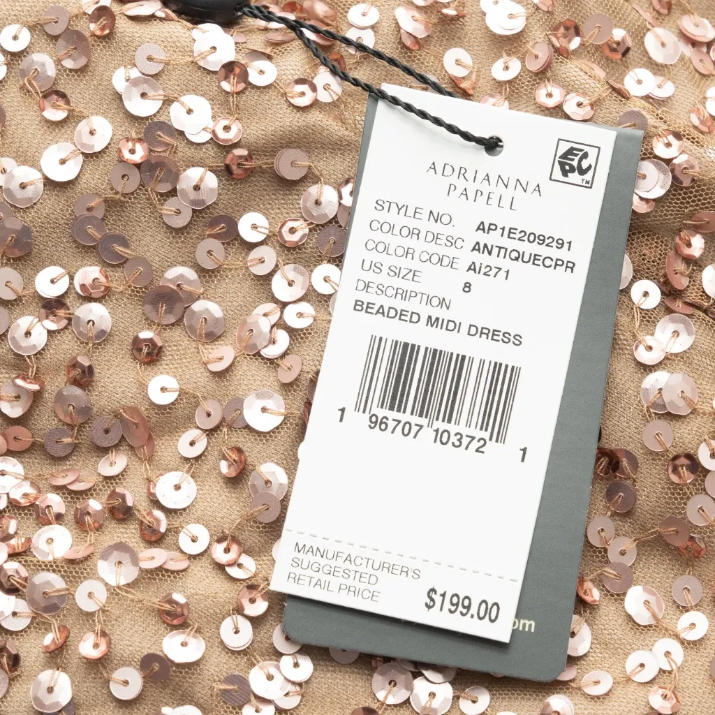 Adrianna Papell - Sequin Bow Straps  Dress - Image 8