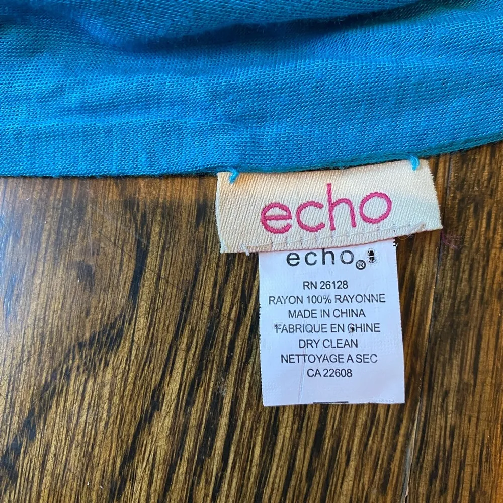 Echo Infinity Scarf Bright Blue 12" x 30" Jersey Comfy & Great for Spring! - Image 2