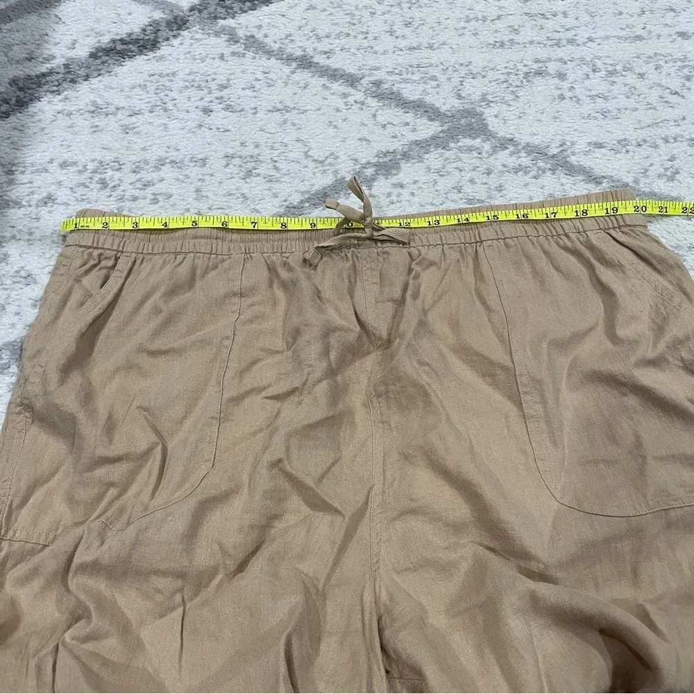 Kim Rogers Tan Straight Linen Pants - Image 9