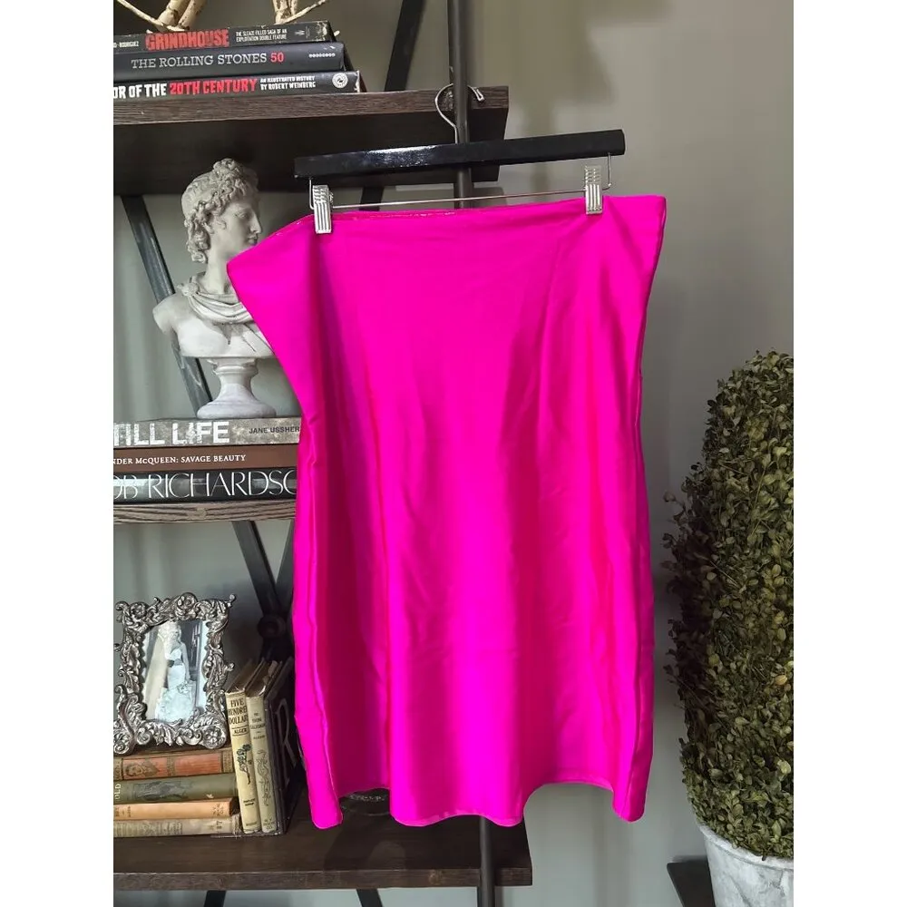 Good American Compression Shine Tube Dress Fuchsia Pink001 Womens Size 7 4XL - Image 6