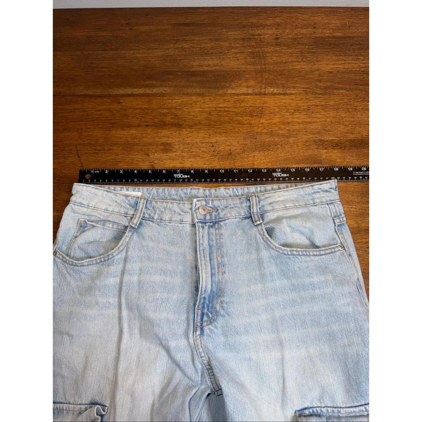 Zara Utility Cargo High Rise Jeans - Image 5