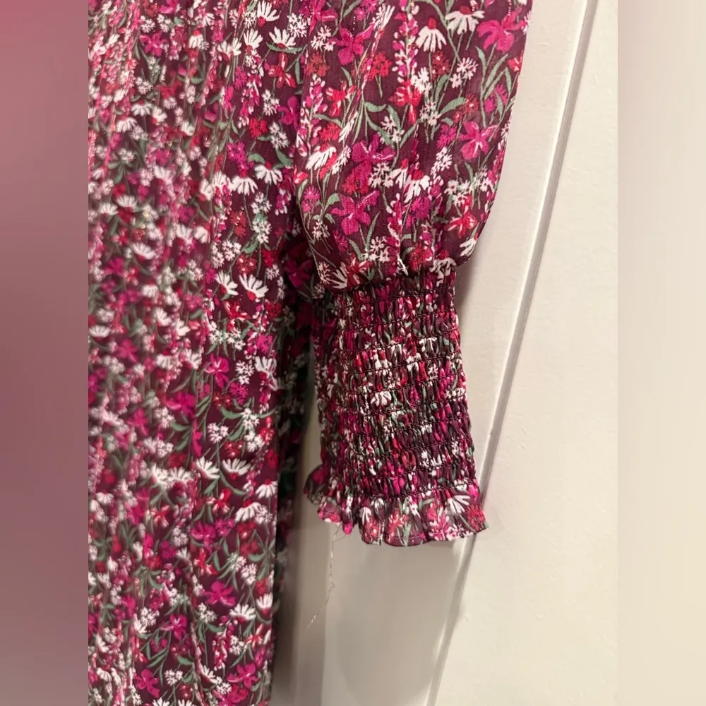 Draper James  Floral‎ Pink Mid Dress Size Small - Image 3