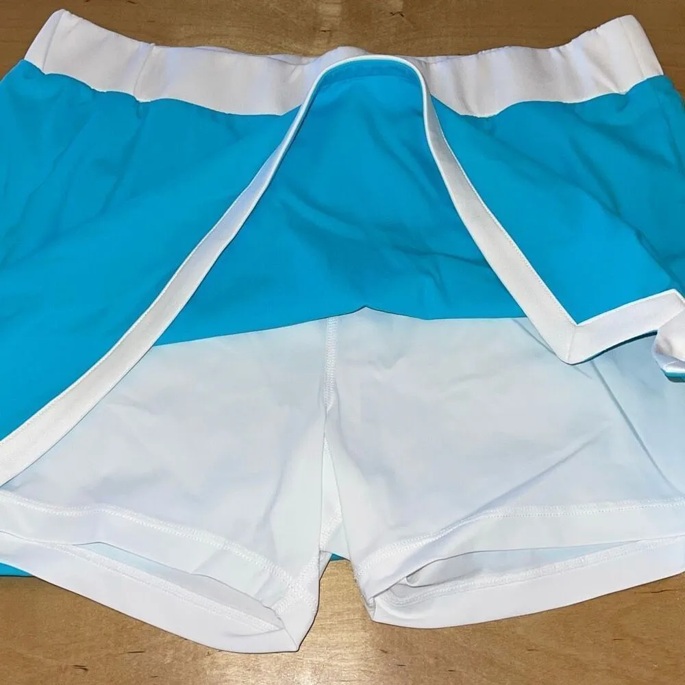 Addison Bay Womens Contrast Trim Rally Golf Tennis Athletic Skort Blue Medium NW - Image 2