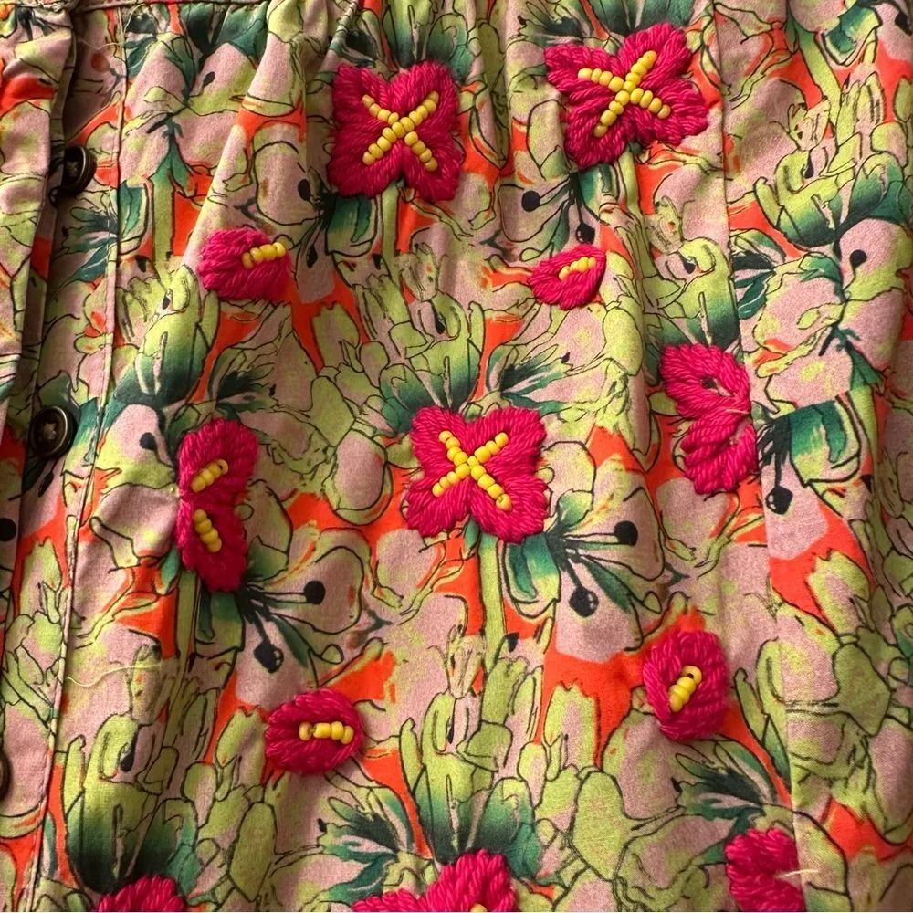 Anthropologie Roopa Pemmaraju Beaded Auretta Mini Dress Size Medium - Image 6