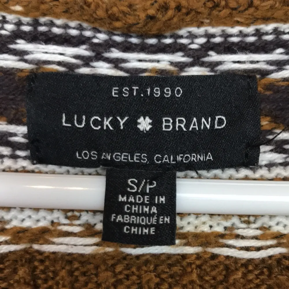 Lucky Brand Women’s Aztec Geometric Southwestern Knit Open Cardigan Sweater - Image 9