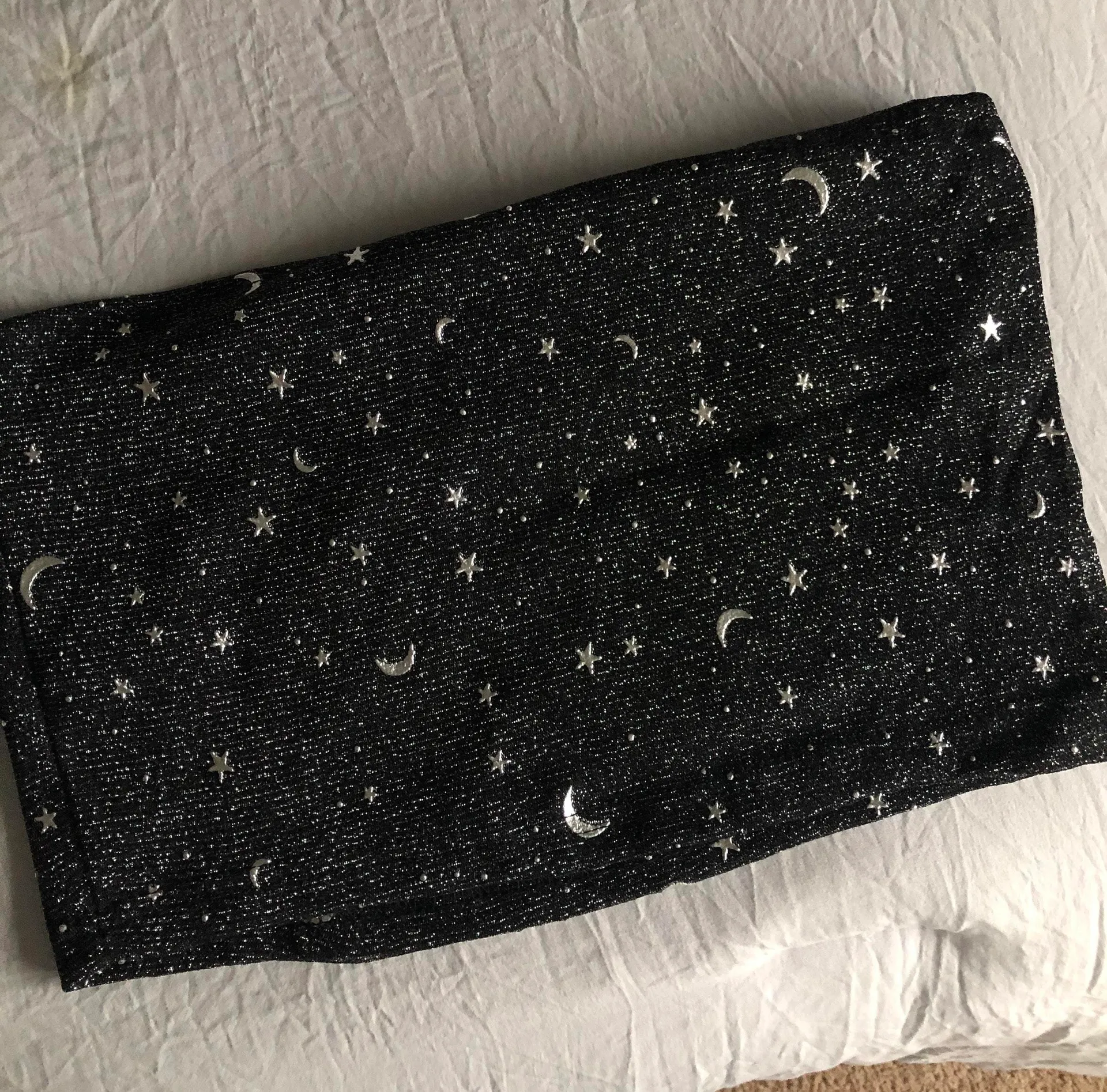 Moon & Stars Crop Top Black Size M - Image 2