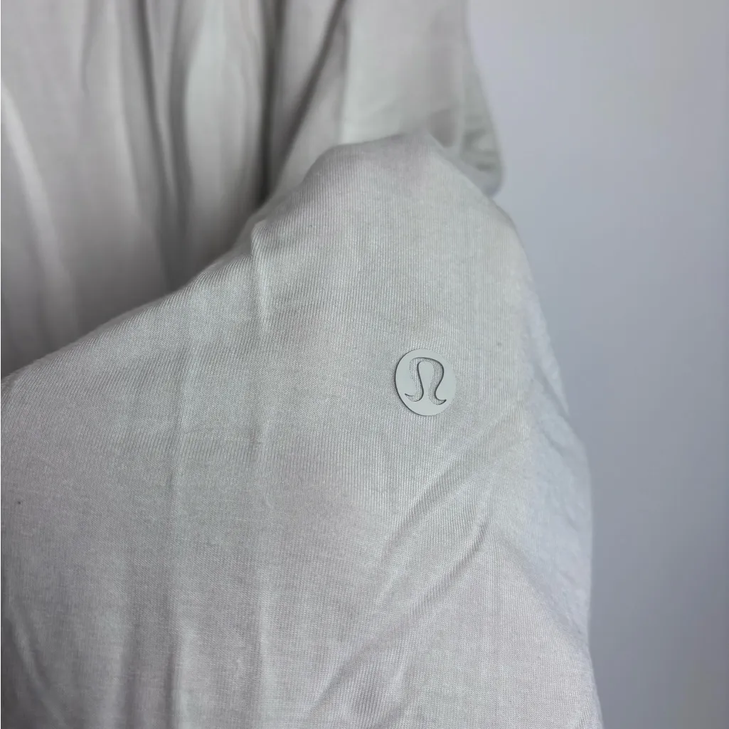 Lululemon White Opal Modal Pleated Shoulder Sleeveless Athletic Tank Top - Image 9