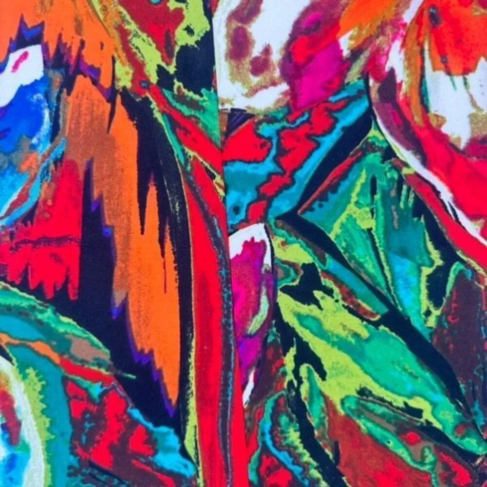 NWT R&K Originals Women Floral Sleeveless Ruffled Tropical Dress Tiered Medium‎ Red - Image 9