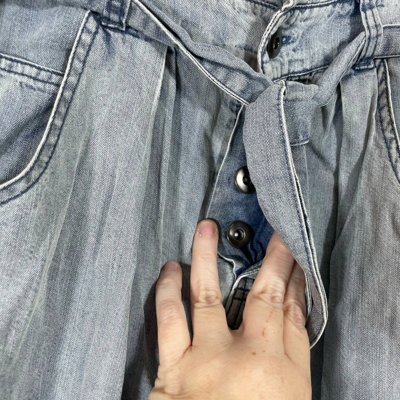 Vintage Havana Women's Paper Bag Waist Lightweight Jeans - Size Small - Retro - Image 3