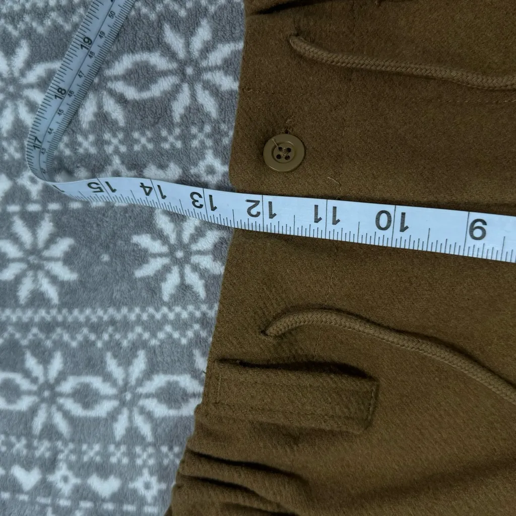 NWOT Free People Charli‎ Wool Longline Cargo Shorts In Bronze Brown Size Small - Image 9