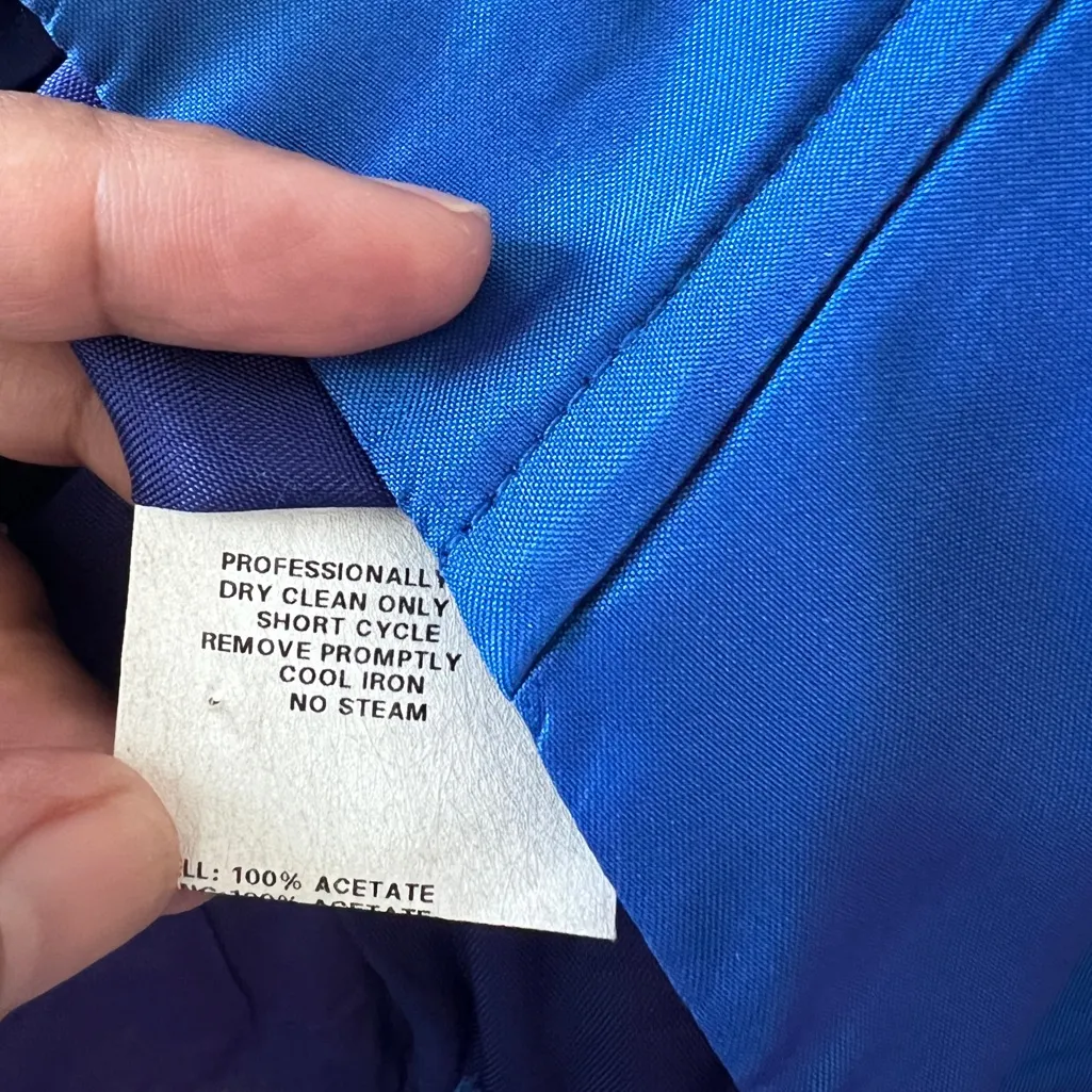 Gunne Sax‎ Jessica McClintock Blue Strapless Prom Gown Vintage Y2k Formal Dress - Image 10