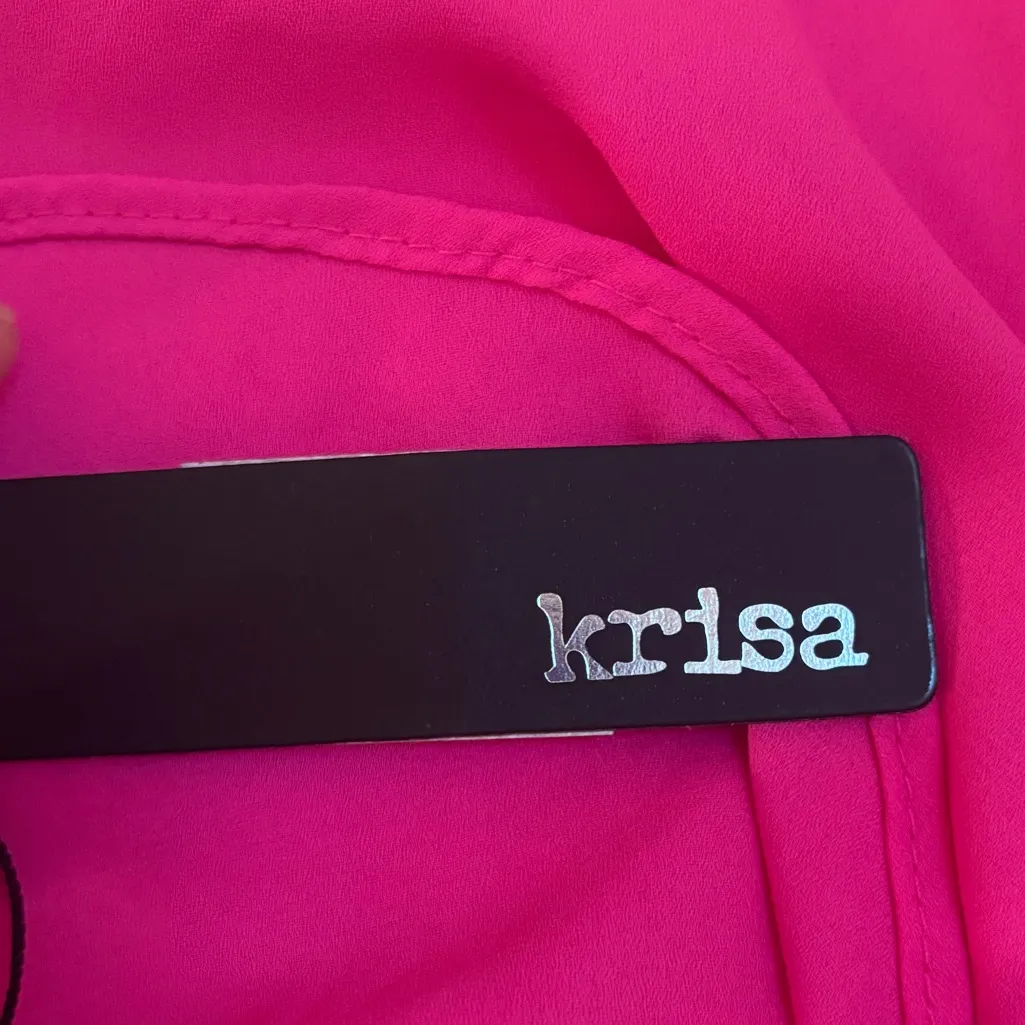 Krisa  Revolve Pink Spaghetti Strap‎ Top Size XS NWT - Image 5