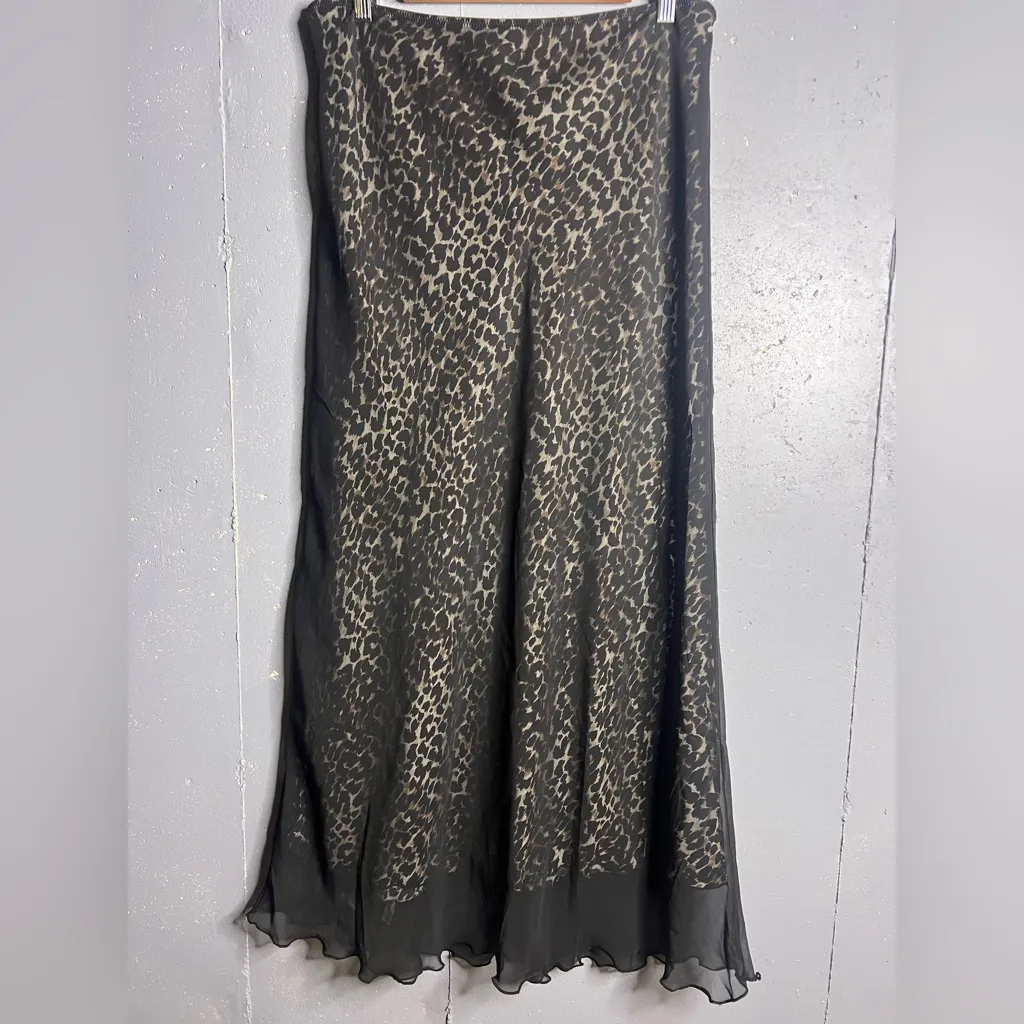 MANGO Rocio Leopard Print Maxi Skirt in Size XLarge - Image 3
