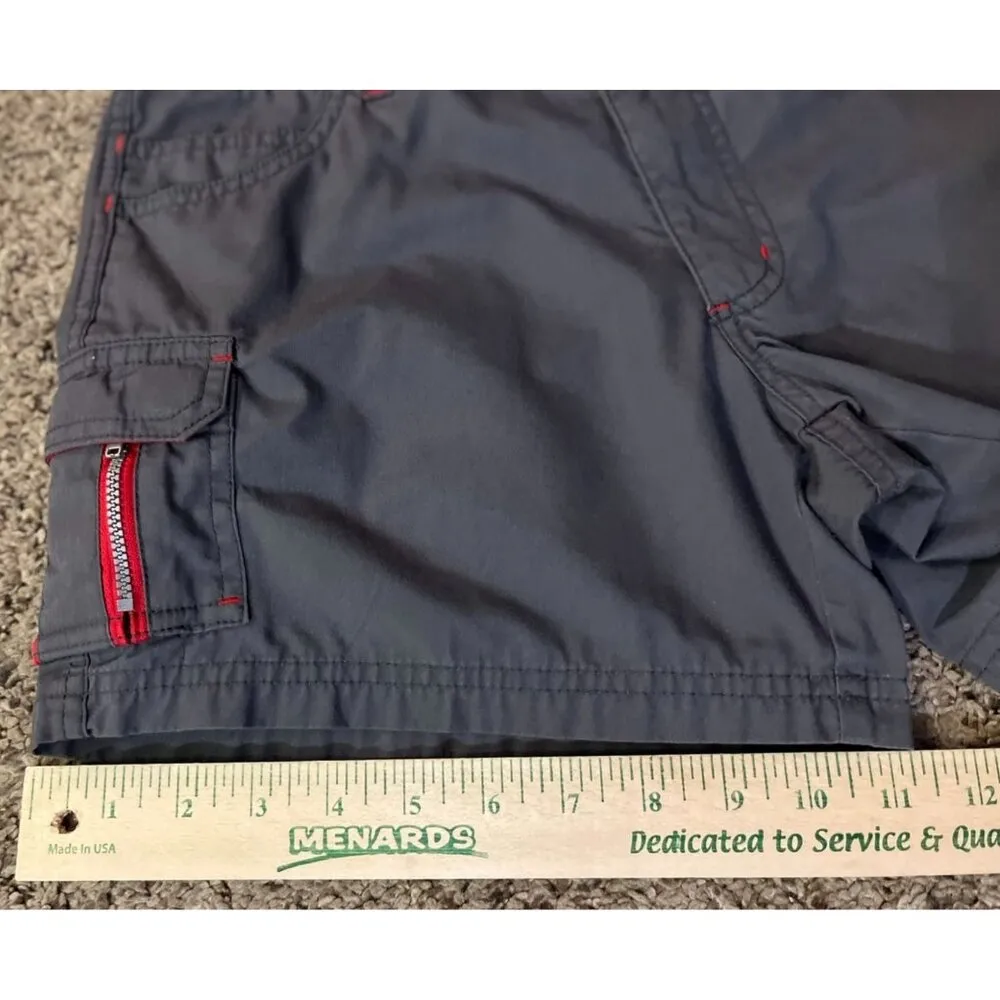 O’Neill Cargo Shorts Juniors 3 Gray Red Surf West Coast Beach Style Low Rise Y2K Size undefined - Image 12