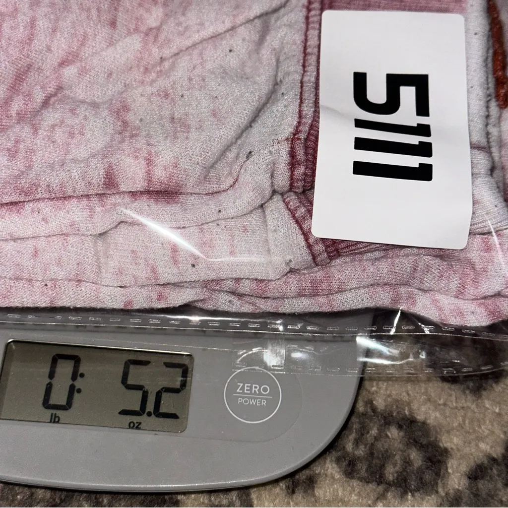 FREE PEOPLE Intimately Size M Red Burnout Cozy All Day Harem Drop Crotch Pants - Image 6