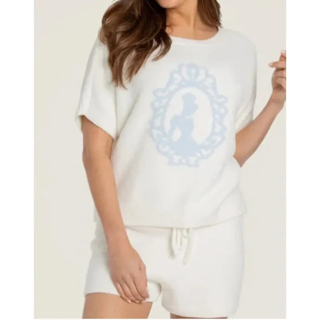 Barefoot Dreams L CozyChic Disney Princess Lounge Set Pearl White Large - Image 5