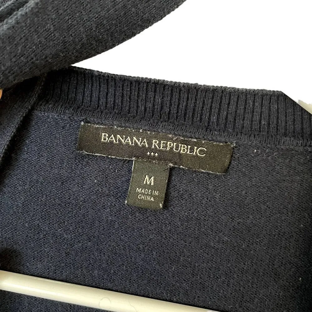 Banana Republic Factory navy blue cardigan sweater comfortable buttons casual - Image 4