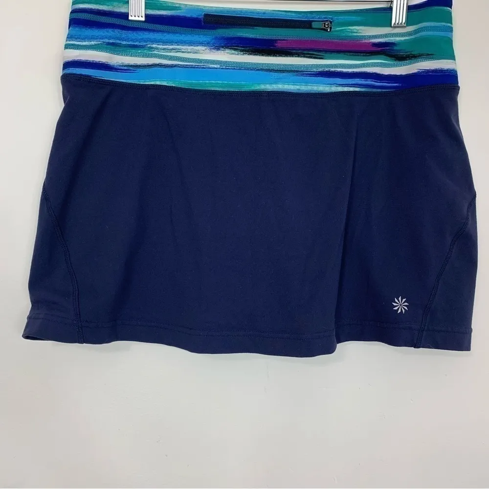 Athleta Grenadine Airbrush Relay Skort Navy Blue Size Medium - Image 9