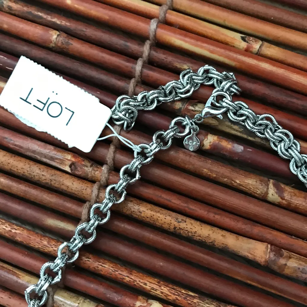 Loft Necklace large Pink & Blue Beads NWT - Image 5