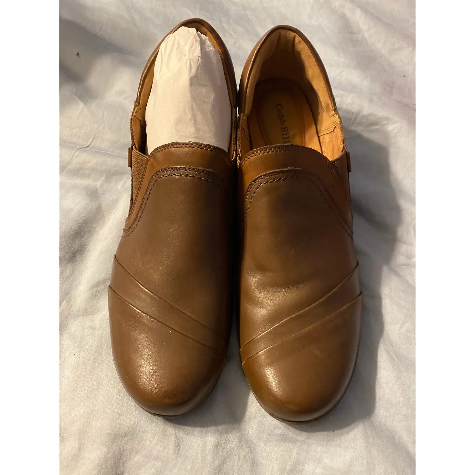 Brand New Cobb Hill by Rockport Laurel Slip On Shoe Brown Leather *CI9528 12M Size 12 - Image 2