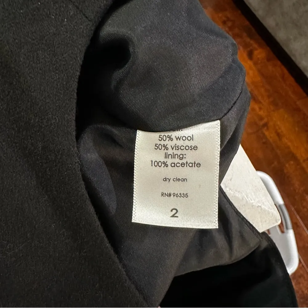 NWT Vintage Susana Monaco Wool Fit and Flare Mini Dress Black Size 2 - Image 5
