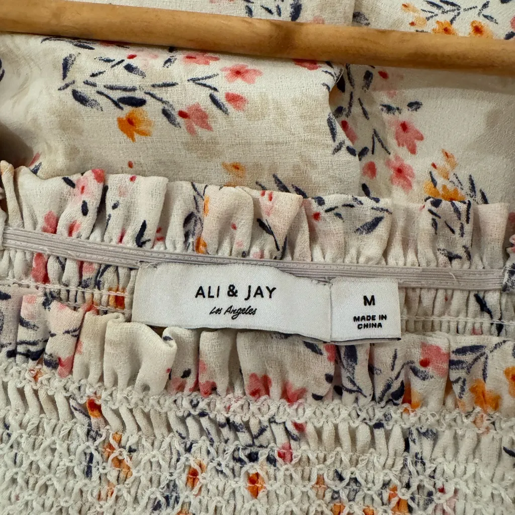 ALI & JAY Floral Jumpsuit in White and Pink - Image 4