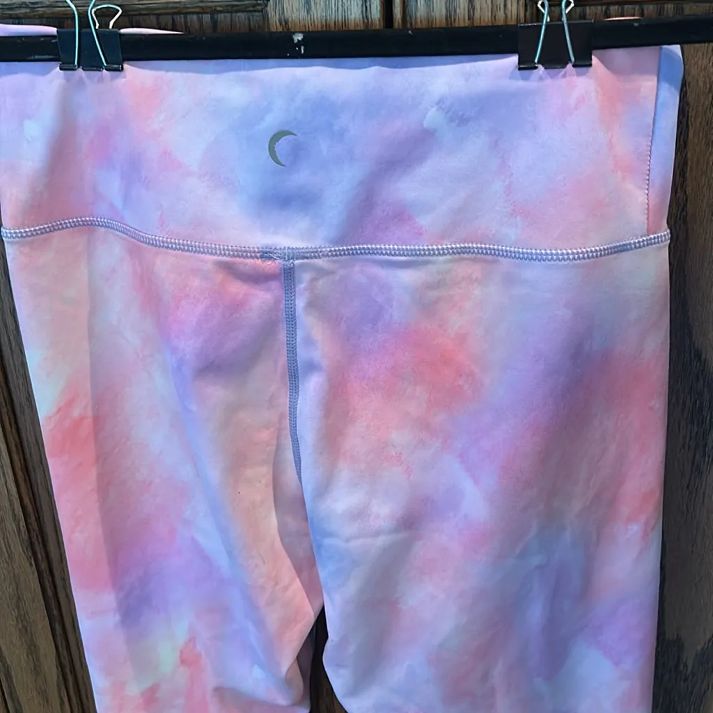 ZYIA Light N Tight High Rise Leggings Sorbet Sunset Pink Yellow Size‎ 6-8 medium - Image 5