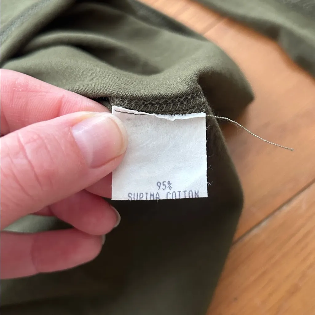 Soft Surroundings Green V-neck Turtleneck Cutout Top - Image 5