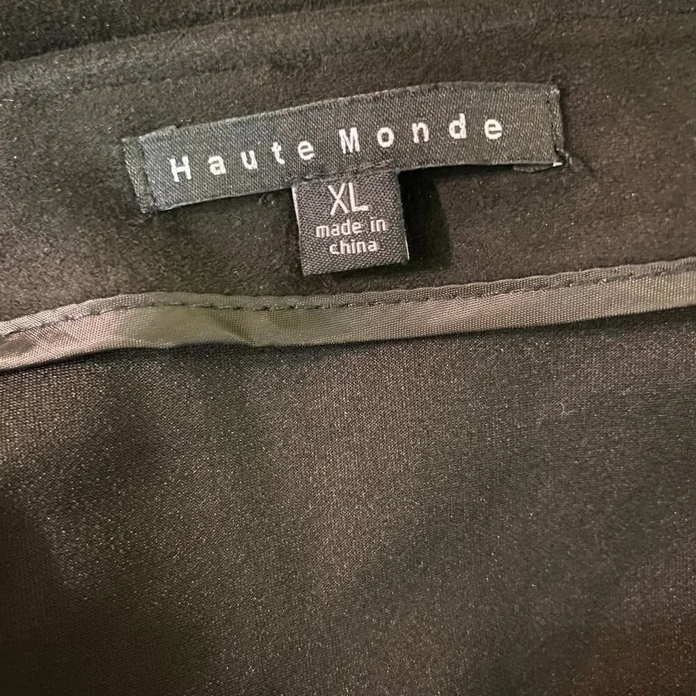 Haute Monde Faux Suede Dark Brown Belted Mini Skirt - Size XL - Image 7