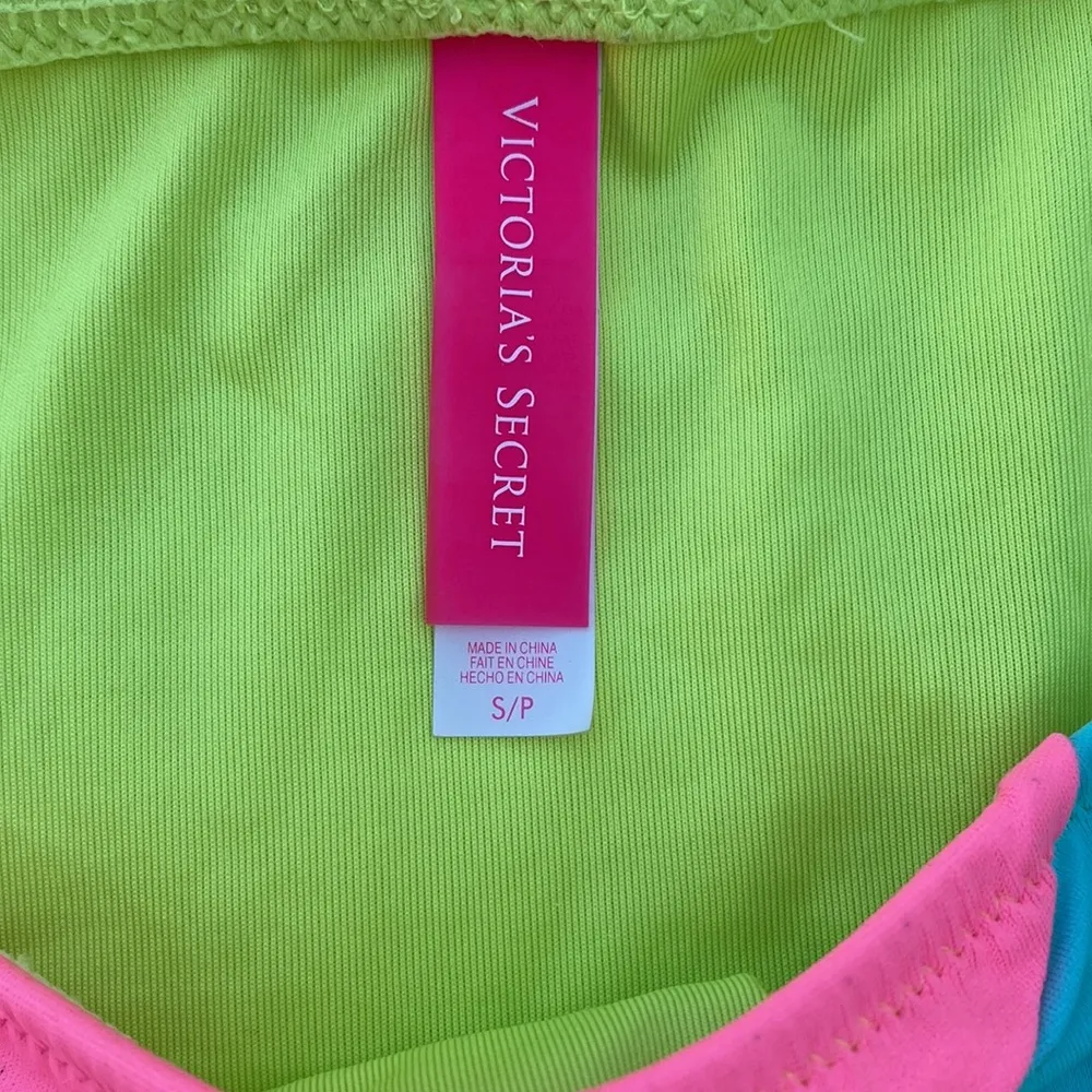 Victoria’s Secret Neon Yellow String Bikini Bottoms Size S - Image 3
