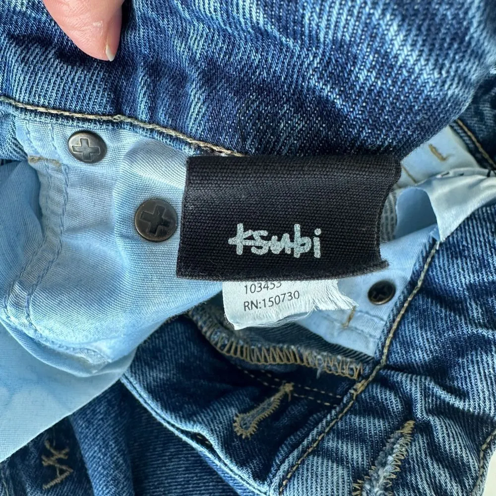 Ksubi Brooklyn Jeans Womens 25x29 Blue Denim High Rise Straight Leg - Image 9